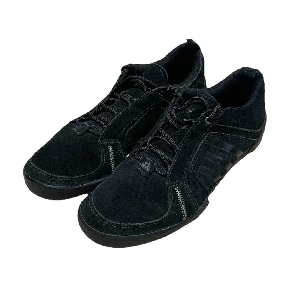 Adidas Anzee Low Lea Black Men Size 11‎ US Excellent  Suede Leather
